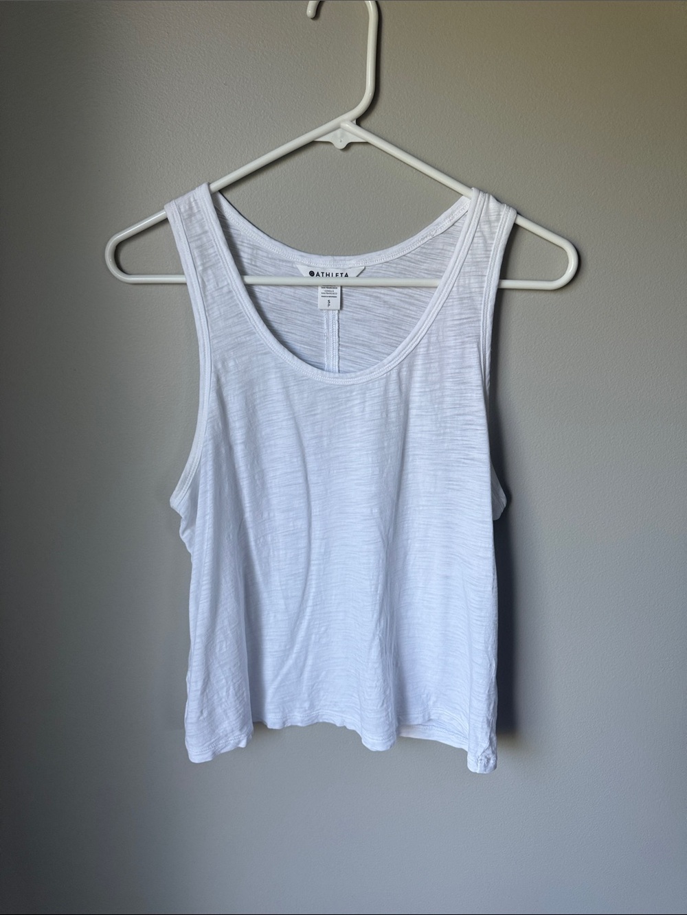 Athleta white tank size Small